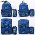 thumbnail image 2 of Mochila para videojuegos Smiggle Blue australiana auténtica, mochila con doble botón y diseño de cartero con dibujos animados de niño, estuche para lápices, estuche para lápices, 2 of 5