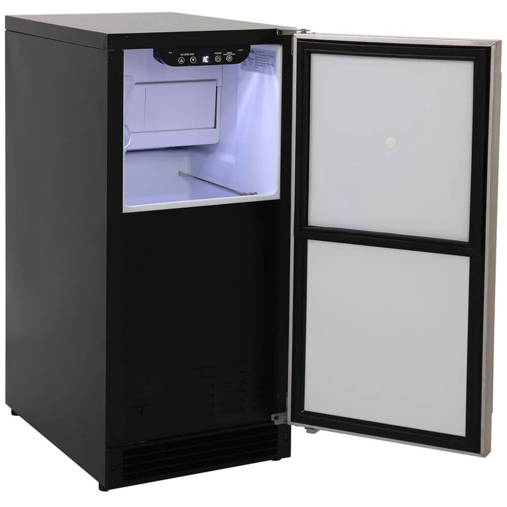 Maxximum MAXGIM15SS 15 inch Undercounter Freestanding Cube Ice Machine - Stainless