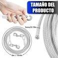 thumbnail image 2 of Correa para Perro, 5m Cadena para Perro de Acero Inoxidable con Hebillas Rotación de 360°, Accesorios para Perro Resistente con Masticació, para Perros Medianos y Grandes (Blanco), 2 of 7