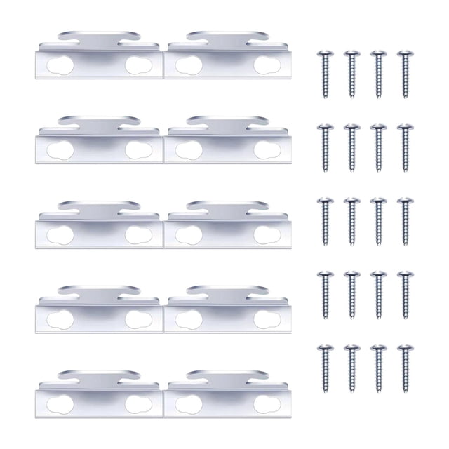Soportes para barra de cortina BLESIY 10 piezas con esparcidor de tornillos y ganchos de pared