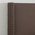thumbnail image 3 of CASEY WINGBACK UPHOLSTERED QUEEN BEDSET IN NAVY LINEN, 3 of 10