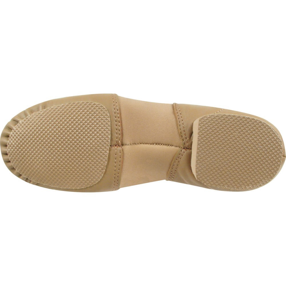 Beige Leather Split-Sole Design Neoprene Wrap Wide Jazz Shoes 9 Womens