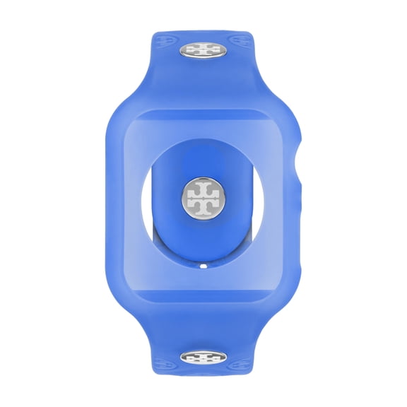 Tory Burch T Monogram TBS0118 Blue Silicone 41MM Apple Womens Watch Band