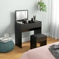 thumbnail image 2 of HOMCOM Ensemble de Coiffeuse avec Miroir et Tabouret Rembourré pour Chambre, 2 of 10