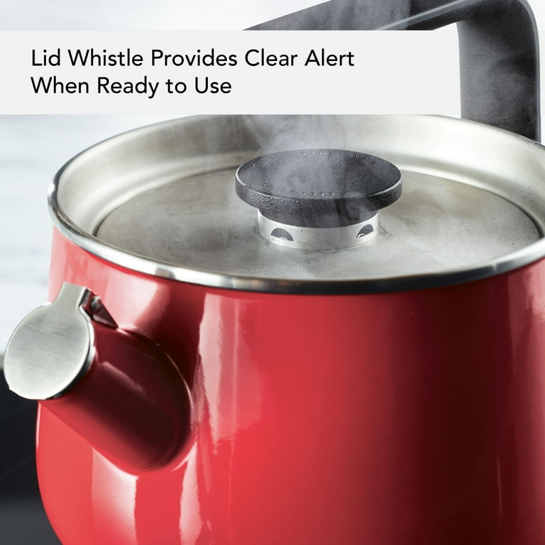 KitchenAid Enamel-on-Steel 2 Quart Teakettle, Induction Compatible