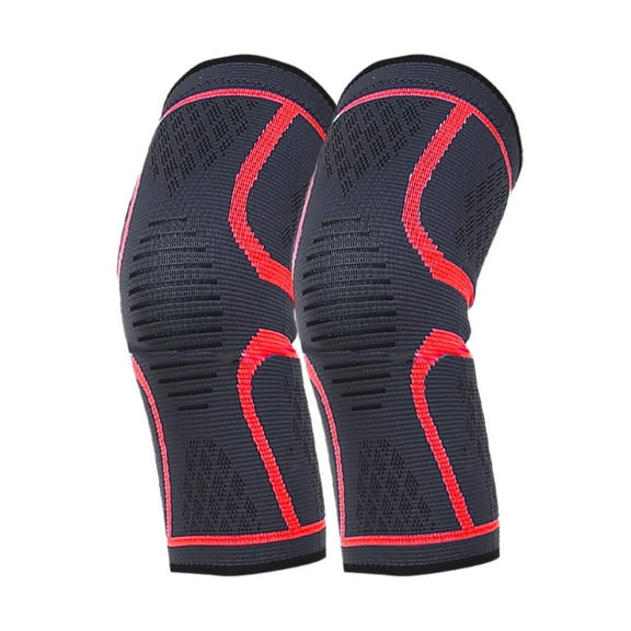 BESTSKY 2-piece Knee Brace,Nylon Knee Sleeve,Knee Pads for Men,Red,Xl