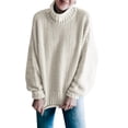 thumbnail image 2 of Bat Sleeve Women Casual Loose Knit Sweater Winter Lady Pullover, 2 of 3