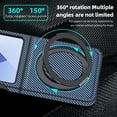 thumbnail image 4 of Dteck Magnetic Case for Samsung Galaxy Z Flip 6,Luxury Carbon Fiber Leather Compatible with Mag Safe Case with Ring Holder 360 Degree Adjustable Stand Slim Cover for Galaxy Z Flip 6,Blue, 4 of 5