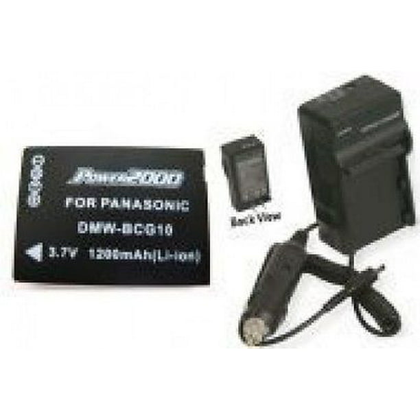 doorboren bijtend Glad Battery + Charger for Panasonic DMC-ZS10T, Panasonic DMC-ZX1 - Walmart.com