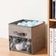 thumbnail image 2 of Fabric Cube Storage Box Transparent Storage Box Creamy white, 2 of 5