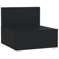 thumbnail image 2 of vidaXL 3-Seater Sofa with Cushions Black Poly Rattan, 2 of 5