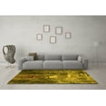 thumbnail image 3 of Ahgly Company Indoor Round Oriental Yellow Industrial Area Rugs, 5' Round, 3 of 4