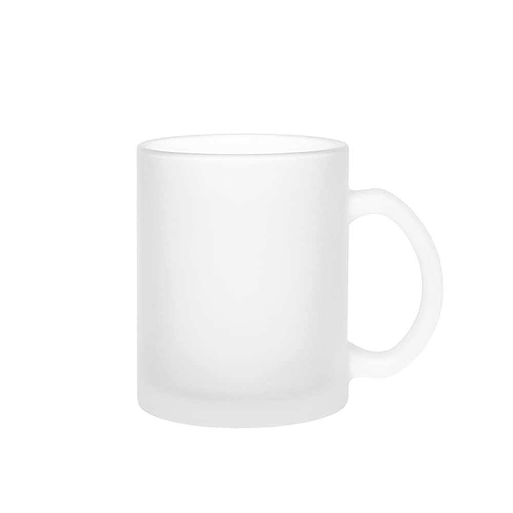 MR.R 11oz Set of 6 Sublimation Blanks Frosted Glass Mug,Coffee Mugs with Handle for Heat Thermal Coating Transfer