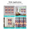 thumbnail image 6 of Window Privacy Film American Flag Stained Glass Window Film Decorative Sun Block Window Cover Floral Birds House Orange Plaid Window Clings Static Adhesive Sticker for Bathroom 29.5"x118", 6 of 7