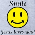 thumbnail image 2 of CafePress - Smile Jesus - Cute Infant Baby Football Bodysuit, 2 of 3