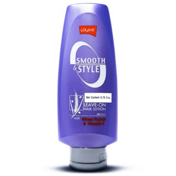 Lolane Smooth & Style Leave-On Hair Lotion Wheat Protein Vitamin E Conditioner