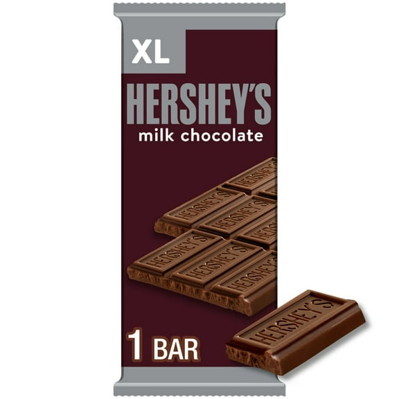 Pack of 3 HERSHEY'S Milk Chocolate XL Candy Bar, 4.4 oz (packaging may vary)