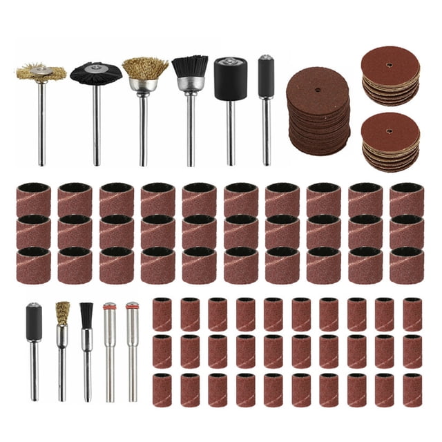 Meterk 151Pcs Rotary Tool Accessories Kit Universal 1/8'' Shank Electric Drill Fitment For Cutting Sanding Polishing Grinding Carving