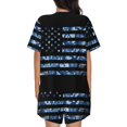 thumbnail image 6 of Daiia Navy Camouflage American Flag Pattern Womens Pajama Sets Short Sleeve Pajamas for Women Sets Soft Lounge Sets Casual Round Neck Sleepwear PJS-3X-Large, 6 of 7