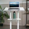 thumbnail image 4 of XNKOLMJ Mobile 24 x 16 Pouces LPtern Podium Hauteur Réglable Chariot Roulant en Acier pour Ordinateur Portable sur Roues Chariot Blanc-V03W, 4 of 9