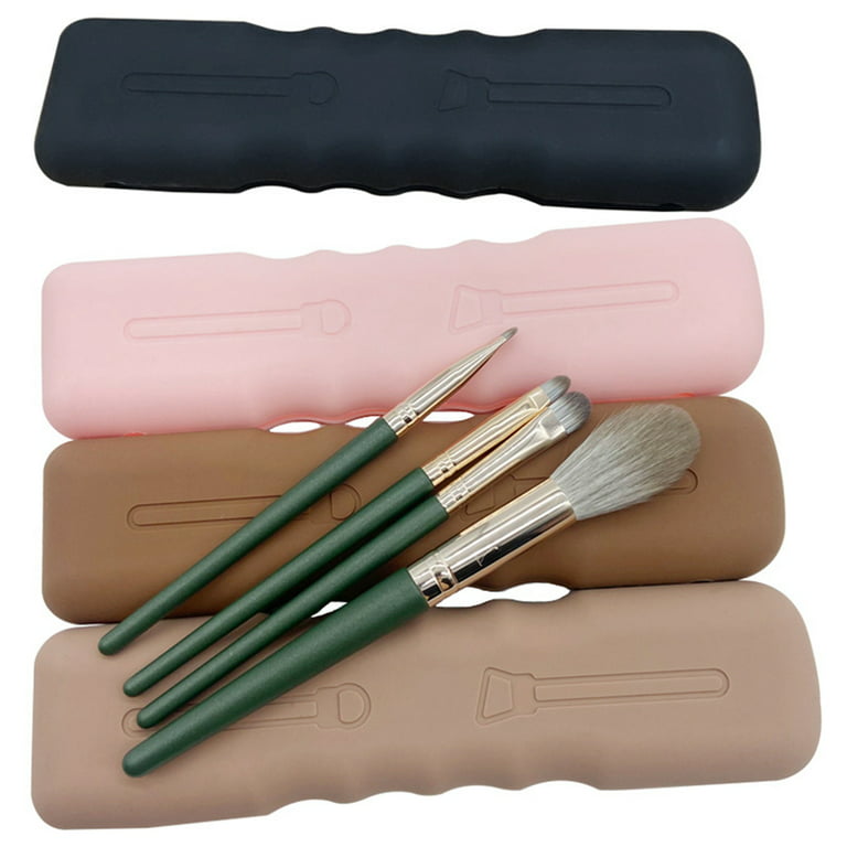 Jlong Travel Makeup Brush Holder, Silicon Portable Cosmetic Face