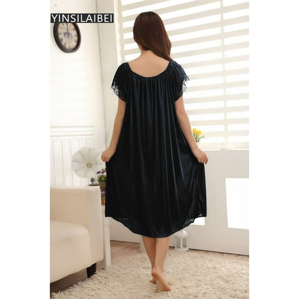 Women's plus size satin nightgowns 2025