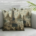 thumbnail image 3 of Creowell Throw Pillow Cover Brown Vintage Collage of Old Traveling Paris Travel Gallery Pillowcase Home Decorative Square Pillow Case Cushion Cover,Multi-Size, 3 of 5