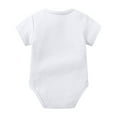 thumbnail image 4 of Hessimy Baby Romper Plain Color Summer Baby Girl Clothes Short Sleeve Girl Clothes 6-12 Months solid colour base bodysuits (White,12-18 Months), 4 of 4