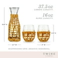 thumbnail image 4 of Twine Island 3 Stemless Wine Glasses with 1 Carafe and Seagrass Wrap Covers, 4 of 9
