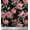 Black, variant on Soimoi Cotton Duck Fabric Leaves & Peony Floral Print Fabric by The Yard 42 Inch Wide