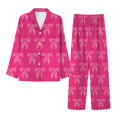 thumbnail image 2 of VISALY Valentines Pj Bow Printed Button Down Sleepwear Lounge Set Nightwear Loungewear Comfy Pajama Set Breathable Pajamas Plus Size Pj Sets Fall Pjs Nightwear 2 Piece Pajama Set Watermelon Red M, 2 of 4