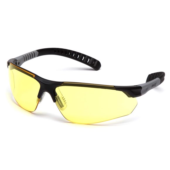 Pyramex Safety SBG10130D Sitecore Safety Glasses Black and Gray Frame Amber Lenses