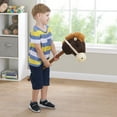 thumbnail image 3 of Spark. Create. Imagine Plush Stick Horse, Brown, 30", 3 of 4
