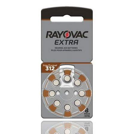 Rayovac Extra Hearing Aid Batteries, Size 312 (80 Total Batteries)