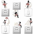 thumbnail image 1 of 6Pcs Butterfly Fairy Light Switch Stickers with Butterflies Wall Sticker Light Switch Decals for Light Switch Outlets Ledge Vehicle and Girls Bedroom Home Decor, 1 of 9