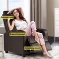 thumbnail image 4 of Recliner Chair for Living Room Recliner Sofa Wingback Chair Home Theater Seating Single Sofa Arm Chair Accent Chair Modern Reclining Chair Easy Lounge (Brown), 4 of 7
