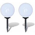thumbnail image 5 of Luz de paisaje para decoración al aire libre, luces solares con forma de bola redonda únicas para jardín, material impermeable, brillo decorativo para jardín, patio, 2 piezas, 5 of 5