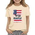 thumbnail image 3 of Afuyipoi Independence Day Kids T-Shirt July 7th Patriotic Graphic Tee Summer Shirt Print Youth Holiday Celebration Apparel Khaki Size 13-14 Years, 3 of 6