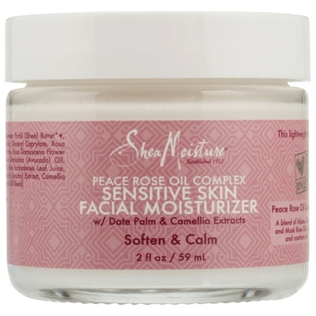 SheaMoisture Peace Rose Oil Complex Sensitive Skin Facial Moisturizer, 2 (Best Facial For Skin Lightening)