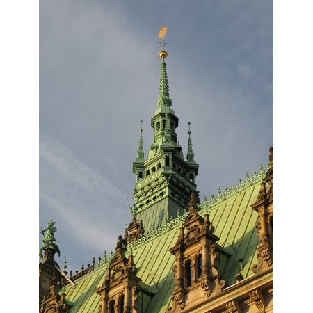 LAMINATED POSTER Town Hall Turret Nepal Hamburg Tower LAMINATED POSTER Town Hall Turret Nepal Hamburg Tower