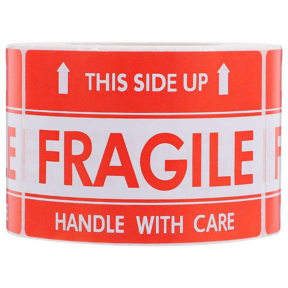 Hemoton 1 Roll Fragile Sticker Shipping Label Shipping Box Warning Label Fragile Decal