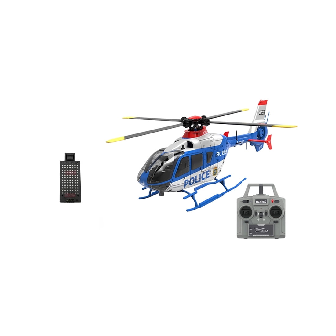 RC-ERA C123 EC135 RC Helicopter 6CH Brushless Direct Drive Aircraft with Optical Flow Positioning, Altitude Hold, 6 Axis Gyro, 3D Roll, 2.4G Remote Control RTF for Adult Beginners - 3PCS Battery