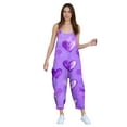 thumbnail image 5 of Resicozy Valentine Jumpsuit for Women 2026 Overalls Jumpsuits Heart Print Spaghetti Strap Party Holiday Pants Purple M, 5 of 5