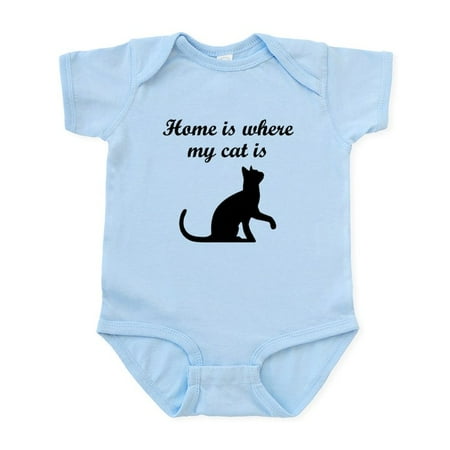

CafePress - Home Is Where My Cat Is Body Suit - Baby Light Bodysuit