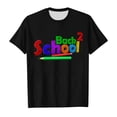 thumbnail image 1 of TIEVOSA T-Shirt pour Filles Saison Scolaire Été Manches Courtes Doux et Confortable Imprimés Rentrée des Classes Style Décontracté pour 8-9 Ans, 1 of 5