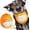 Orange, variant on Large Size Orange Squeaky   for Medium/Large Dogs Breed Aggressive Chewers Durable Bouncy Squeak Ball