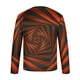 thumbnail image 4 of Blusas y camisas de manga larga con cuello redondo para hombre, blusa informal de manga larga con cuello redondo y estampado de rayas, blusa de poliéster para hombre, 4 of 5