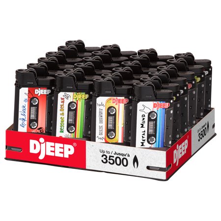 DJEEP Pocket Lighters, LIMITED EDITION Collection, 24 Count Tray of Lighters