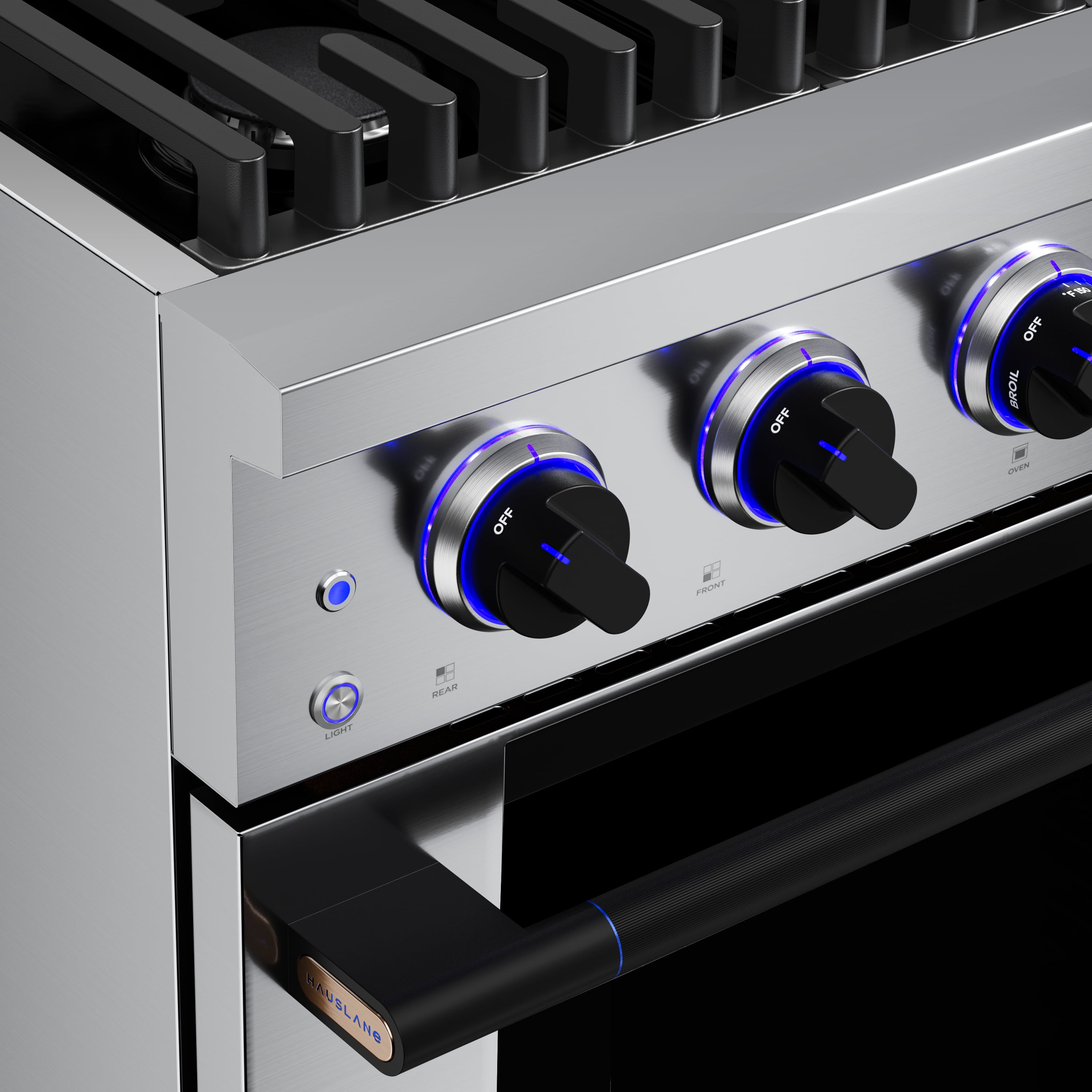 30" Matte Black Gas Range 4 Burners (20,000 BTU) 4.2 cu.ft Convection Oven 5 Racks Convertible NG/LP