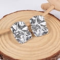 thumbnail image 6 of Lancharmed White Gold Plated Stud Earrings for Womens,Rectangular Earring Gifts for Women, 6 of 7